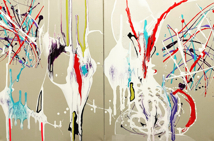 Painting titled "Aftermath" by Vincenz Artworks, Original Artwork, Acrylic Mounted on Wood Stretcher frame