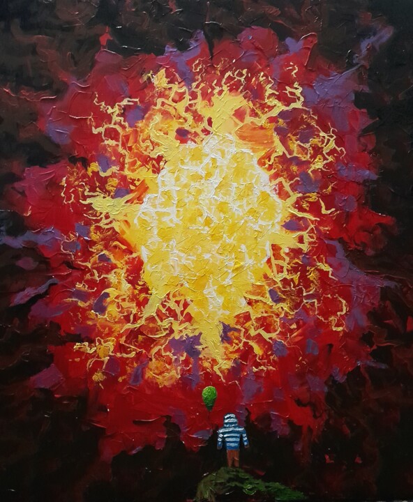 painting "On the edge" 绘画, 27.6x23.6 in