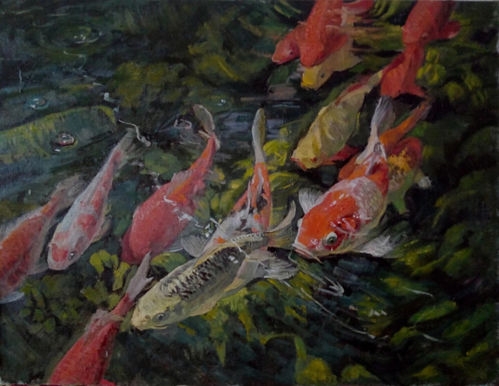 Schilderij,  11,8x11,8 in 