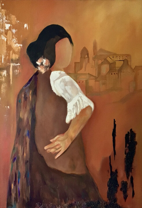 "La granadina" 绘画, 39.4x27.6 in