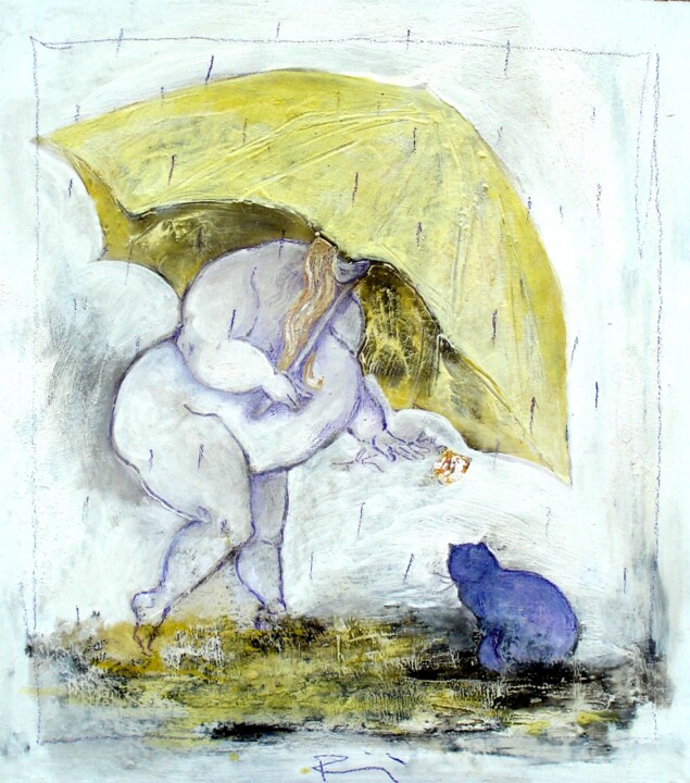 Incontro in mezzo alla tempesta 绘画, 22.2x20.5 in