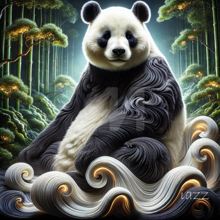 Panda Majestueux dans un Monde Onirique 数字艺术