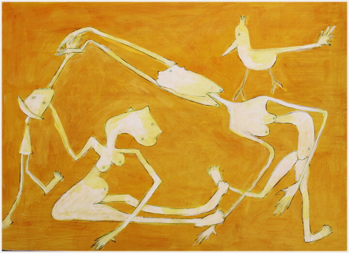 La danse du soleil 绘画, 19.7x27.6 in