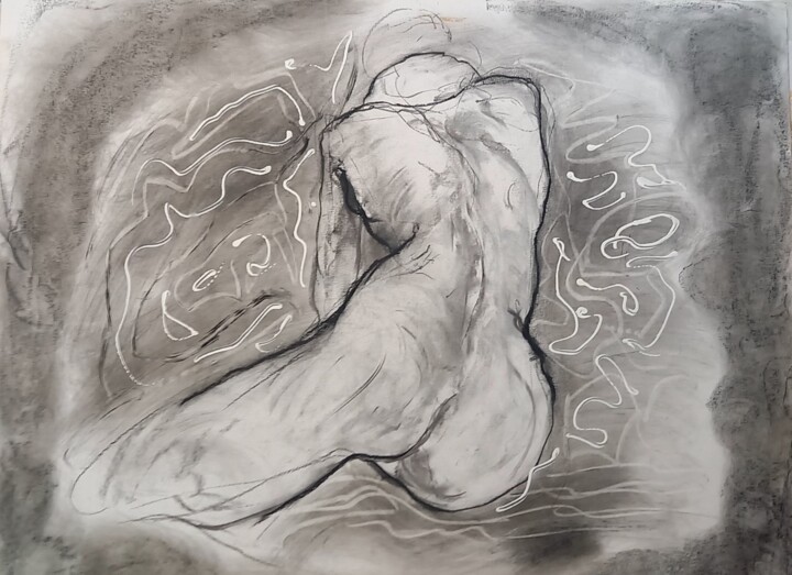 fumée Dessin, 19,7x25,6 in