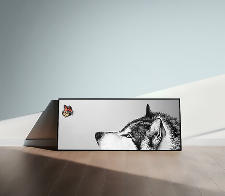 Work presented framed