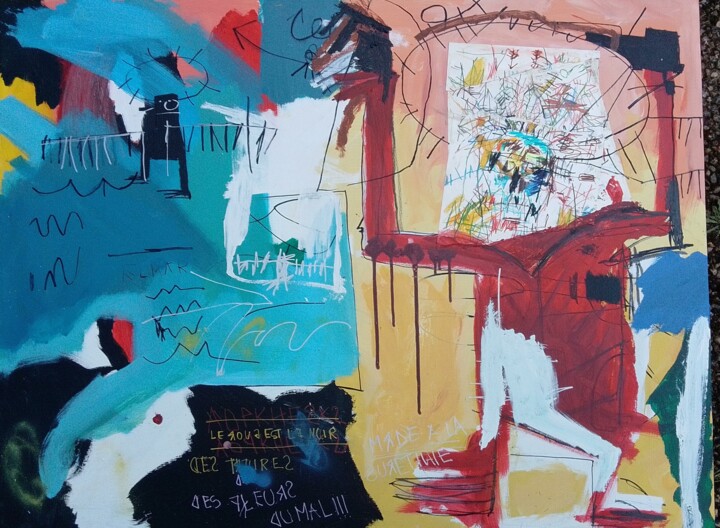 On nous prnd pr des cons 绘画, 33.5x44.5 in