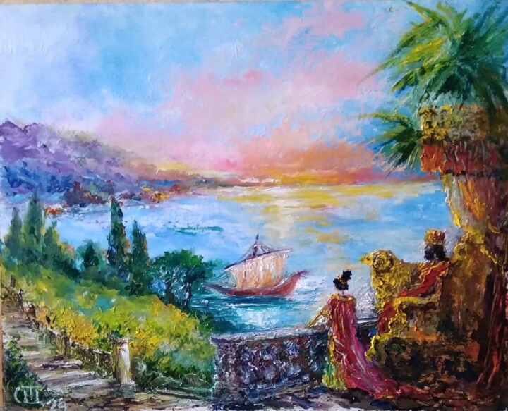 Painting "Golden Fleece" Malarstwo, 7,9x9,8 in