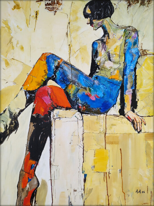 Lighthearted Blue 绘画, 23.6x17.7 in