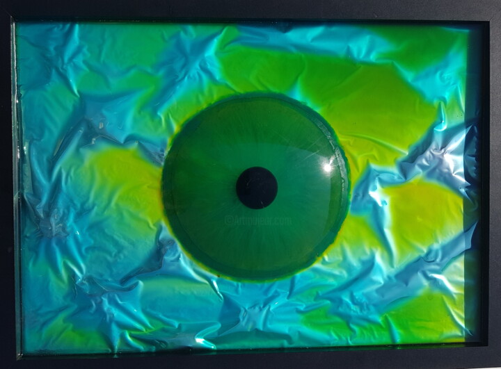 green eye 雕塑, 12.6x17.3 in