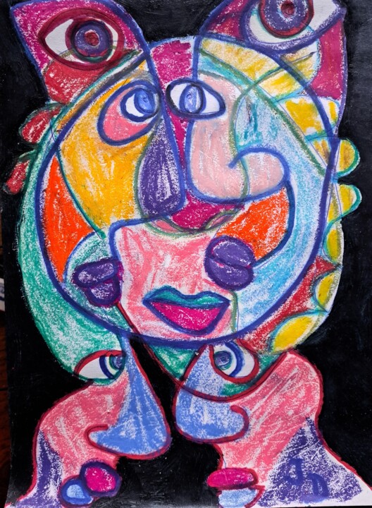 Nez à Nez 1 绘画, 11.4x8.3 in