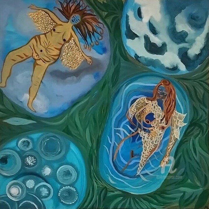 Les rêveuses 绘画, 39.4x39.4 in
