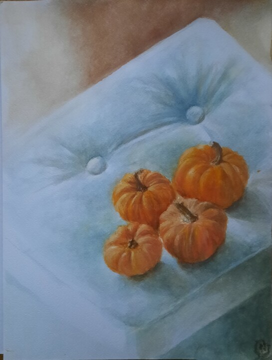 "Les migon.nes" ou "Les Jack be little" 绘画, 12.2x16.1 in