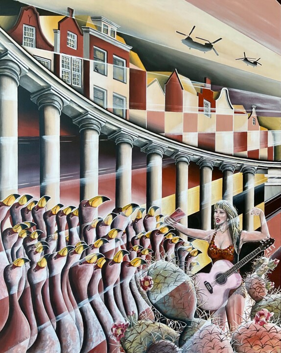 Painting titled "The one" by René Wissink, Original Artwork, Acrylic