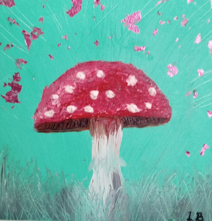 fly agaric is one of the most mysterious Painting, 5.9x5.9 in