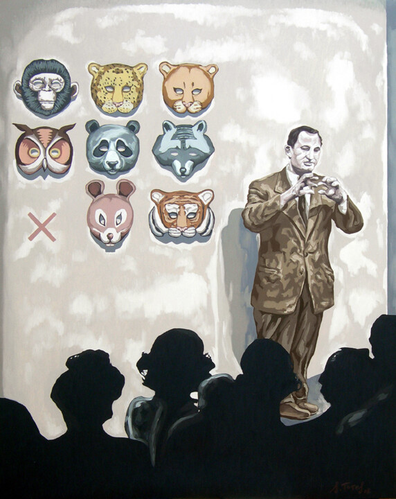 La especie extinguida 绘画, 57.5x44.9 in