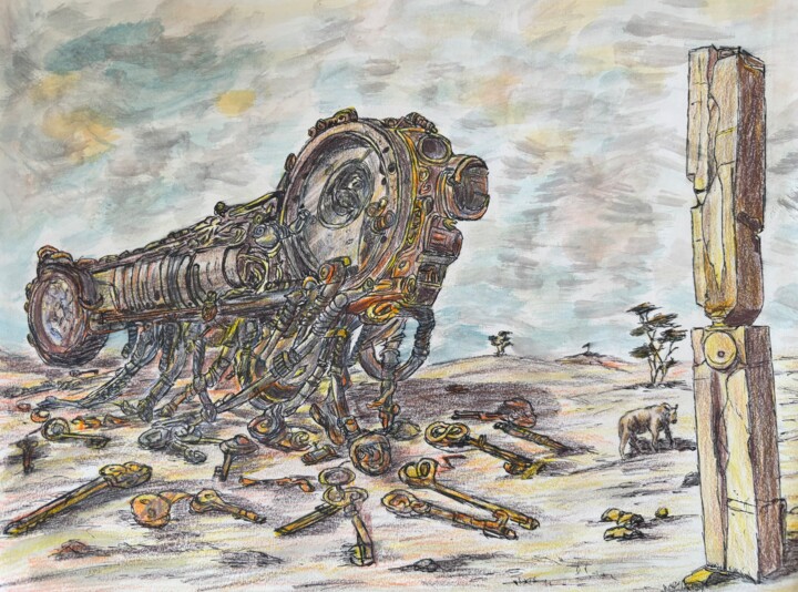 The Key Master 图画, 11.8x15.8 in