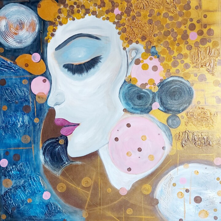 серия "Один день из жизни женщины" - "КоролЕва" Painting, 27.6x27.6 in