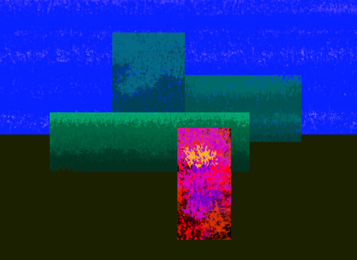Digital Arts titled "Flowers Before Trees" by Gerald Shepherd F.F.P.S., Original Artwork, Digital Painting