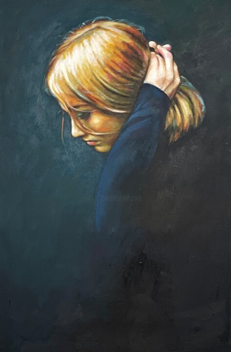 Painting titled "Dark blonde" by Thomas Saliot, Original Artwork, Oil