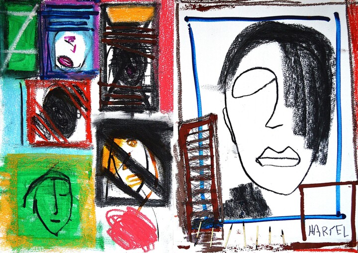 Painting titled "Boarded Up Windows" by Paul Hartel, Original Artwork, Acrylic