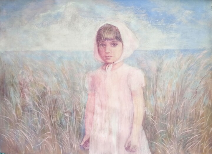 Found Photos. Ellie in the Field 绘画, 24x33.9 in