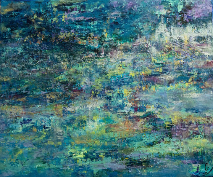 Hameau 绘画, 18.1x21.7 in