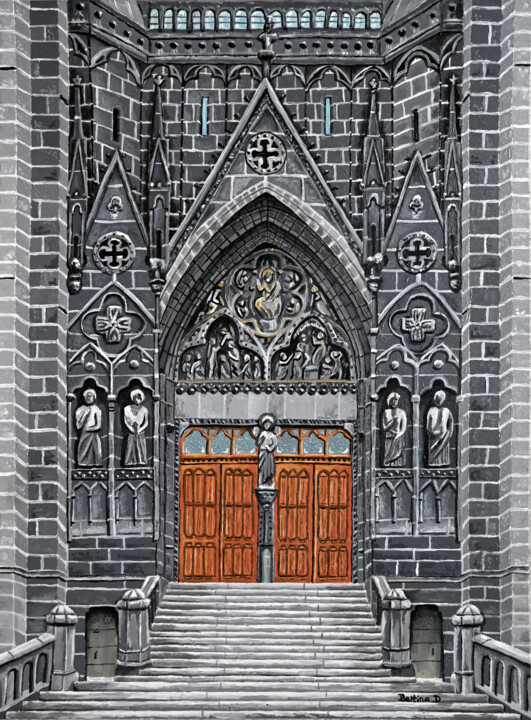 Pintura titulada "Les portes de Notre…" por Bettina Dupont, Obra de arte original, Acrílico