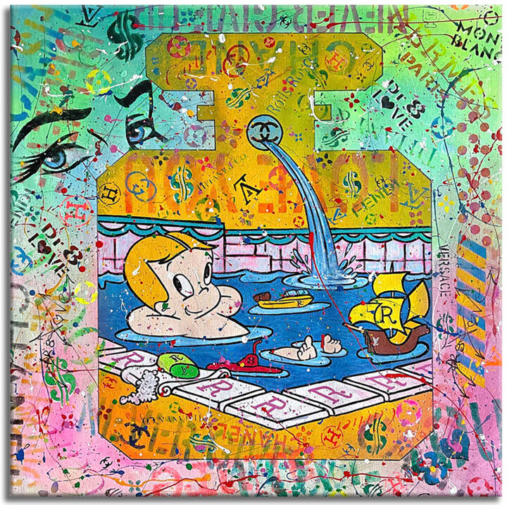 Richie Rich's pool Pittura, 39x39 in