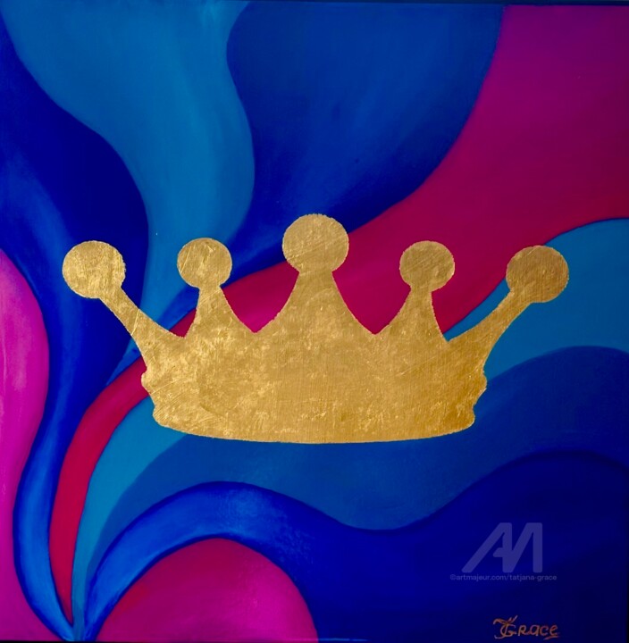 Malerei mit dem Titel "„Mein König“ Mein G…" von Tatjana Grace, Original-Kunstwerk, Öl