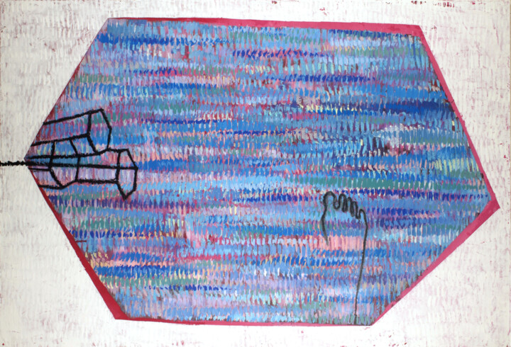 Painting titled "En el Estudio D" by Jesus Tejedor, Original Artwork, Acrylic Mounted on Wood Stretcher frame