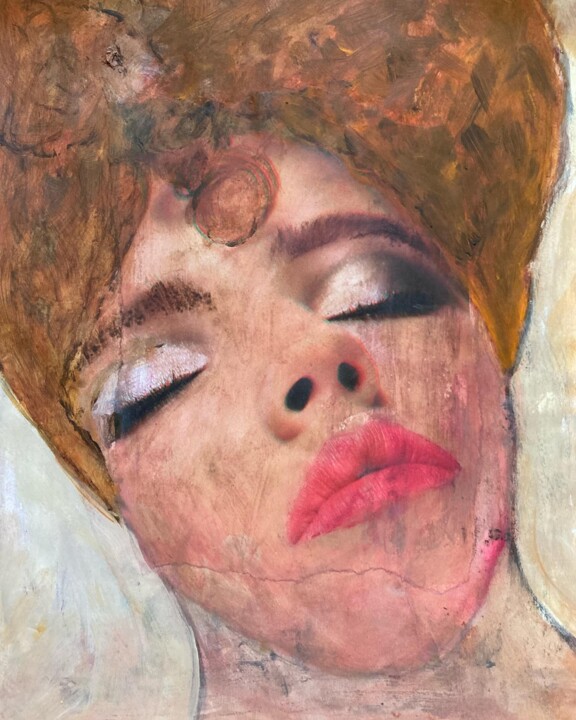 Painting titled "« Désolée, je suis…" by Ananda Eva, Original Artwork, Acrylic