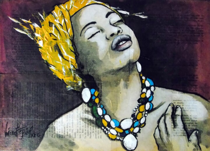 Painting titled "l'afrique 1" by Vincent Tessier Xxc, Original Artwork, Acrylic