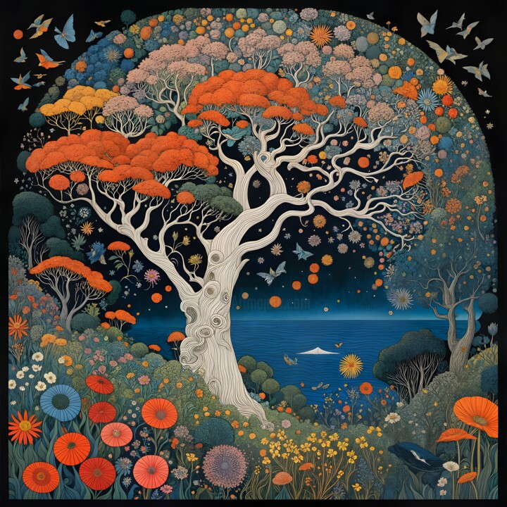 数字艺术 标题为“Forêt enchantée” 由Sid, 原创艺术品, AI生成的图像