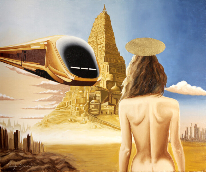 Babel station to paradise n.2 绘画, 17.7x21.7 in