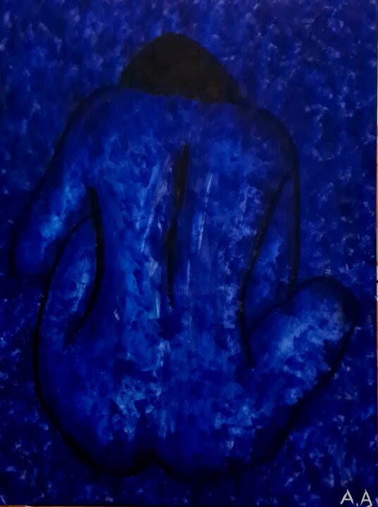 Osmose : dialogue entre le corps et le néant 绘画, 31.5x23.6 in