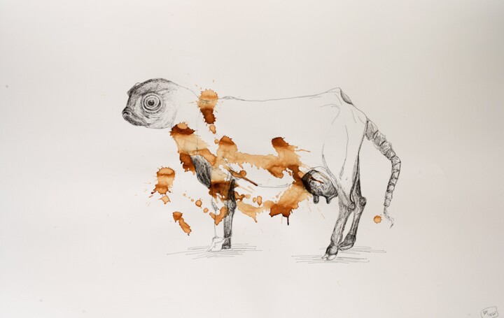 图画 标题为“РЕThe body in piece…” 由Leni Smoragdova, 原创艺术品, 标记