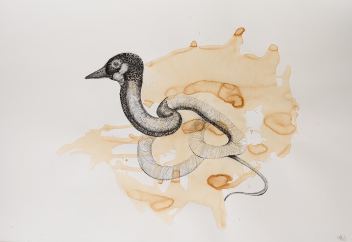 图画 标题为“IUThe body in piece…” 由Leni Smoragdova, 原创艺术品, 标记