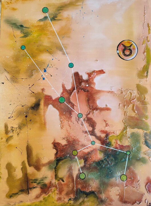 Peinture intitulée "Taurus 1" par Julien Abstrait, Œuvre d'art originale, Acrylique Monté sur Châssis en bois