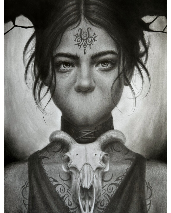 Tekening,  16,5x11,7 in 