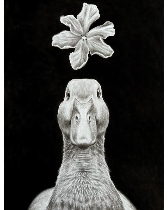 Portrait of a goose 图画, 23.4x16.5 in