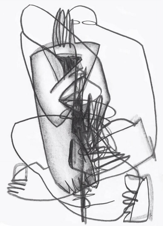 Painting titled "Sketch №3" by Valerii Kalinowskyi, Original Artwork, Pencil