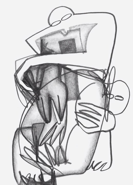 Painting titled "Sketch №4" by Valerii Kalinowskyi, Original Artwork, Pencil