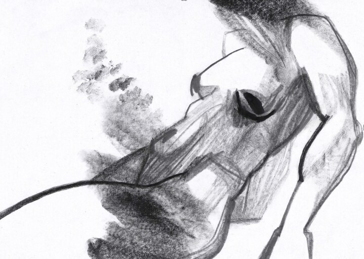 Painting titled "Sketch №6" by Valerii Kalinowskyi, Original Artwork, Pencil