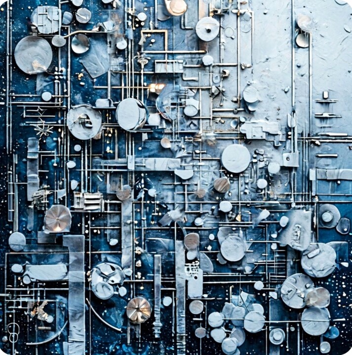 Digital Arts titled "Digital abstraction" by Alexsandra Komandrovskaya, Original Artwork, AI generated image