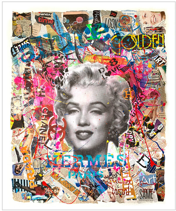 Marilyn Golden Tablo, 28x22 in