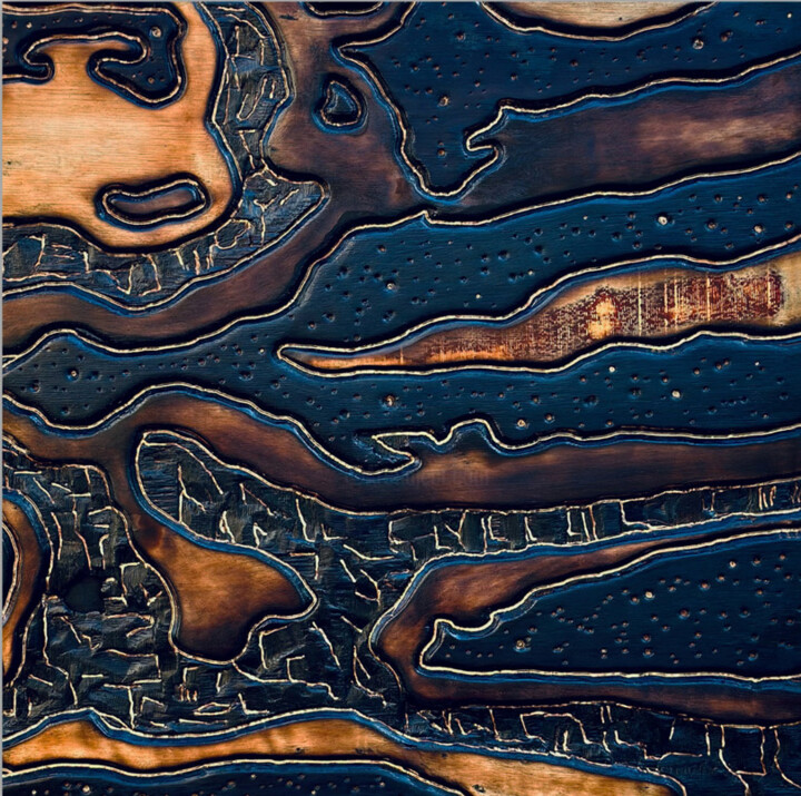 AMAZONIA (TRIPTYCH) 雕塑, 32x96 in