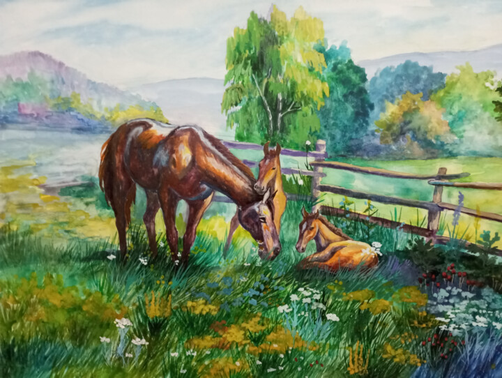 В загоне Schilderij, 11,4x15,8 in