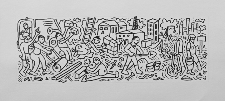 En chantier ! 图画, 9.1x19.7 in