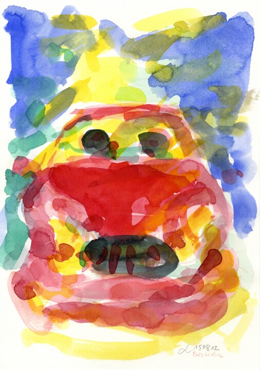 Auto/Selbster (150812.3) 绘画, 13.4x9.5 in