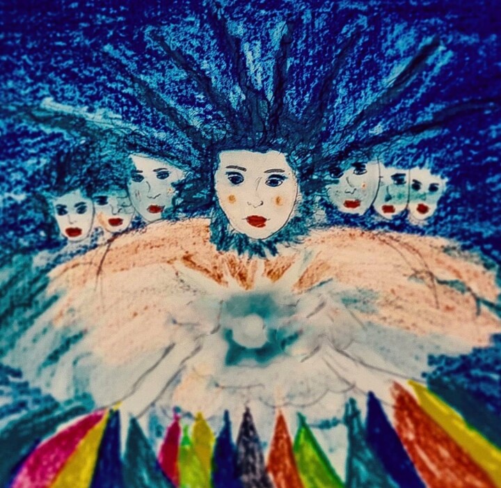 "Purple Clouds on th…" başlıklı Resim Merve Saraç tarafından, Orijinal sanat, Pastel